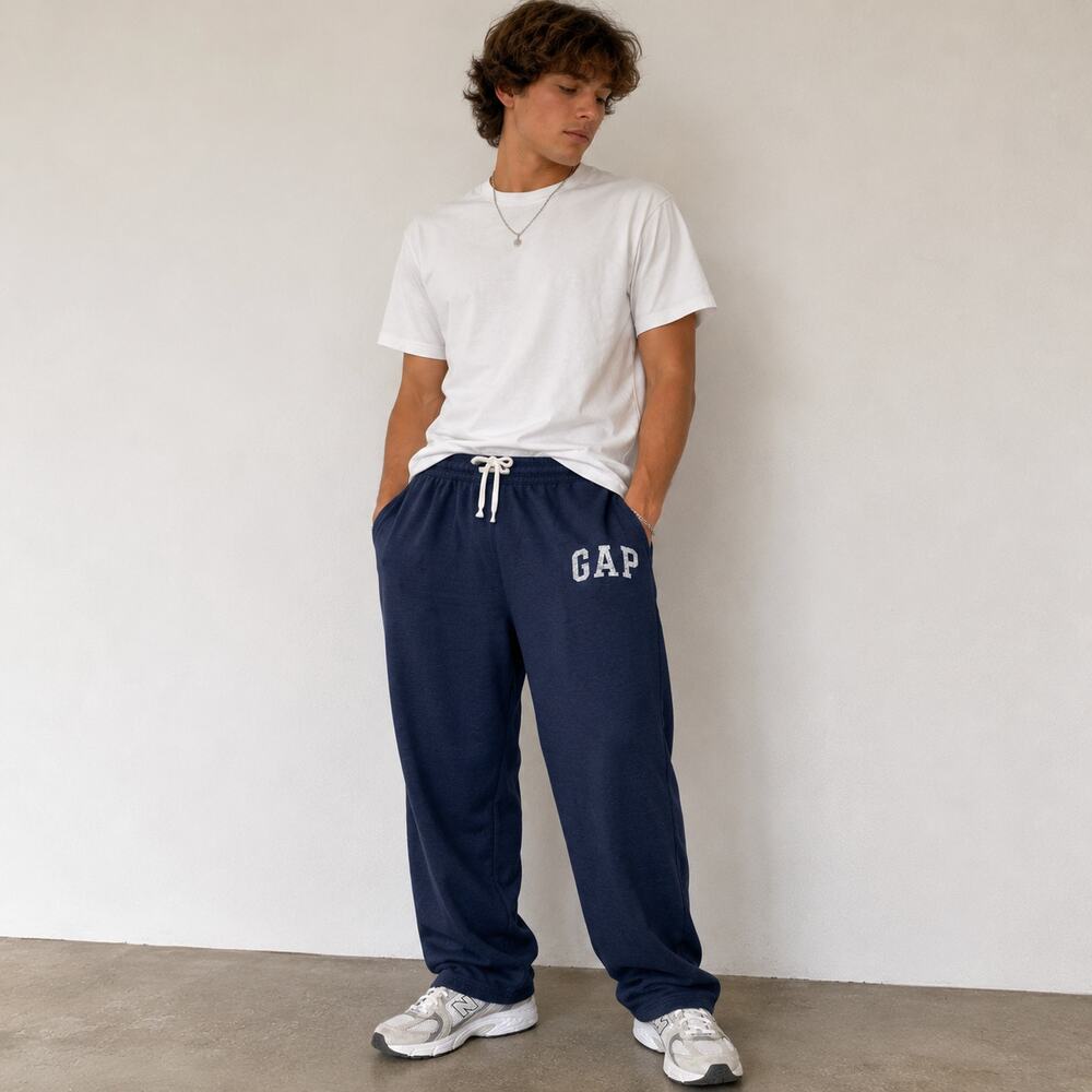 GAP Navy Lounge Sweatpants Men's XXL Jogger Logo